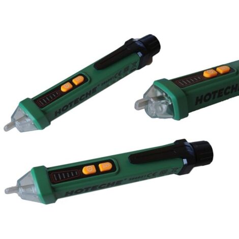 Testeur de tension électrique sans contact 12-1000V Pen Détecteur de tension  AC avec lampe de poche LED Buzzer Live - Null fil - Cdiscount Auto