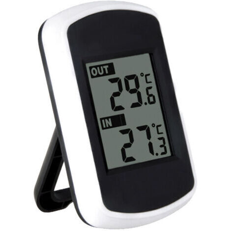 Testeur de température ambiante de mesure de température de thermomètre intérieur et extérieur sans fil LCD