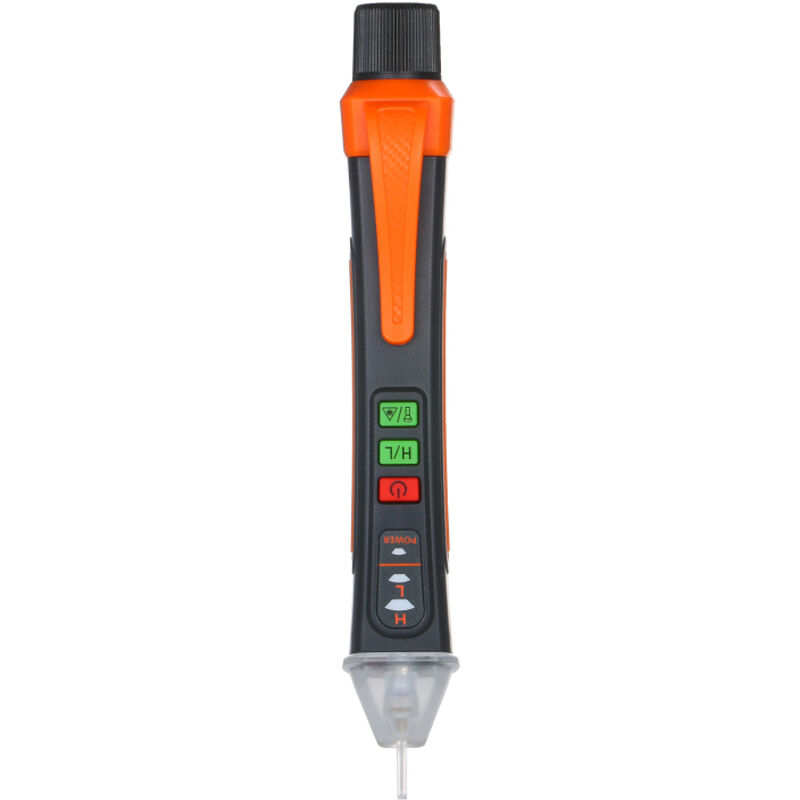 Testeur de tension alternative portable sans contact NJTY en forme de stylo avec alarme sonore et lumineuse, lampe torche LED et stylo