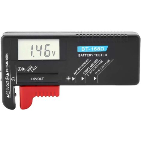 Testeur de tension de batterie,LCD numérique universel AA/AAA/C/D/9V/1.5V testeur de tension de batterie de pile bouton BT-168D