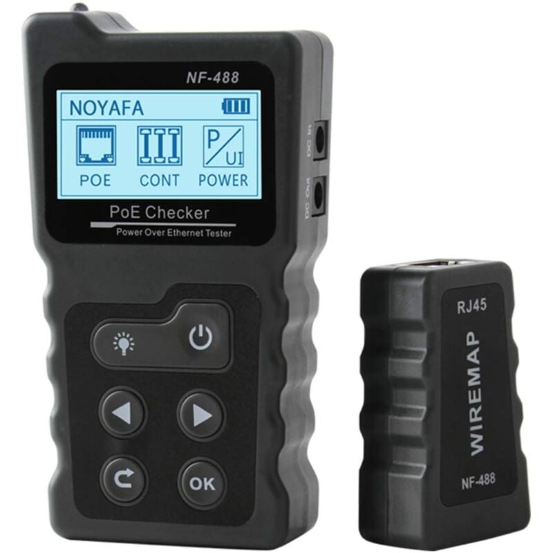 Testeur de tension et de courant PoE avec testeur de câble NF-488