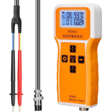 Testeur de tension et résistance RC3563 200Ω 100V, haute précision, affichage 3 chiffres, détecteur batteries lithium-plomb-acide 4 fils CA