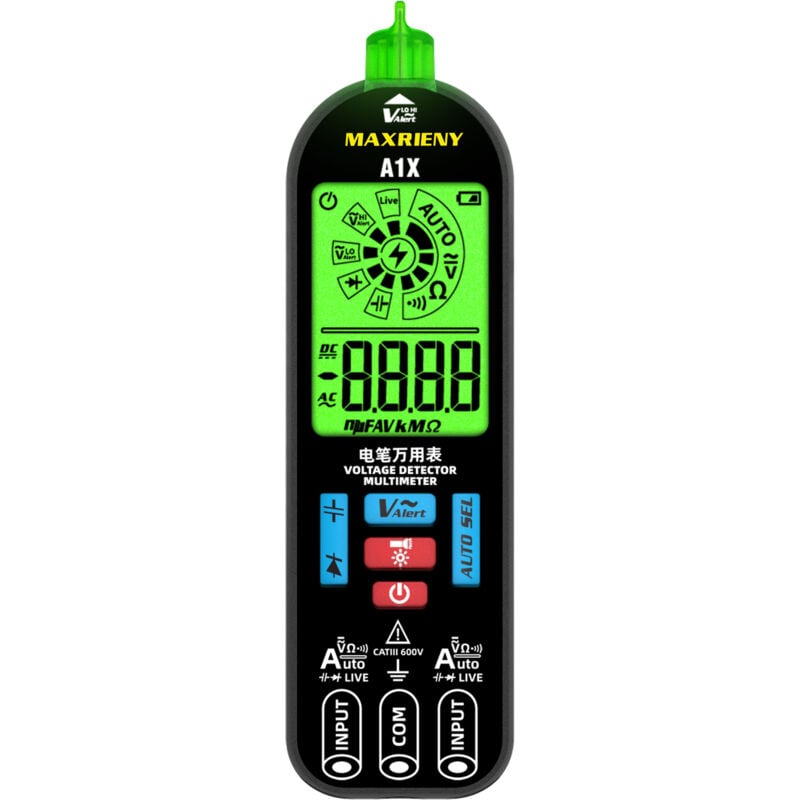 Gistuch - Testeur de tension intelligent A1X rechargeable noir