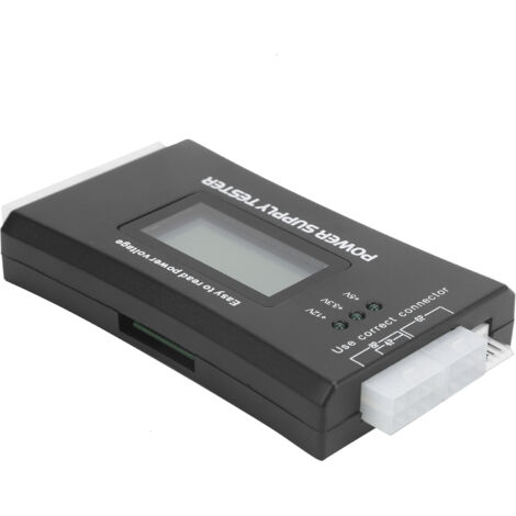 Testeur de Tension pour Alimentation PC ATX avec Affichage LCD - Vérificateur 20/24 Broches pour Signaux Tension et PG