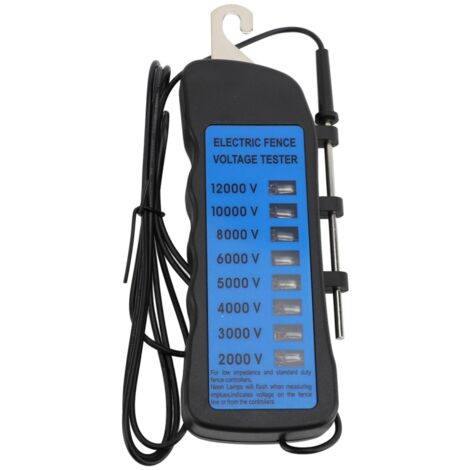 Testeur de tension pour clôture 12 kV, 8 voyants lumineux (portable)