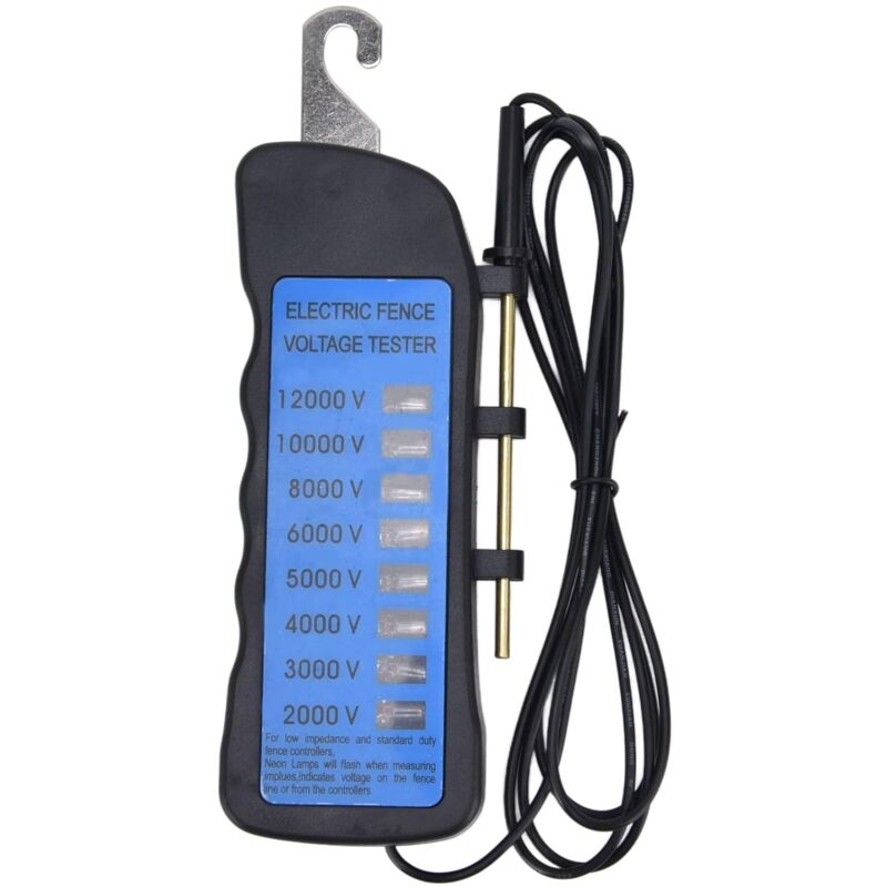 Testeur de tension, testeur de tension sans contact 12KV 2000-12000V, testeur de clôture électrique à pince de poche pour test de tension de clôture