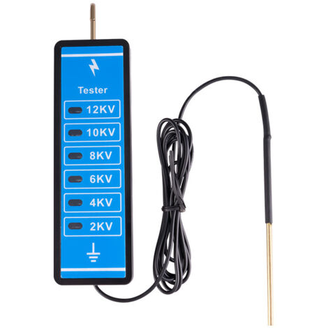 Testeur de tension, testeur de tension sans contact 12KV 2000-12000V, testeur de clôture électrique à pince de poche, testeur de tension de clôture électrique agricole testeur d'électricité étanche