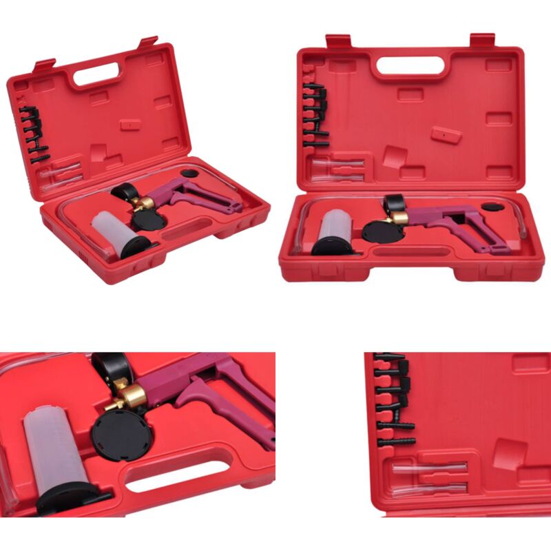 Vidaxl - Testeur de vide et kit de purge des freins - Test De Vide - Purge De Frein - Outil Mécanique - Kit De Réparation - Système De Freinage