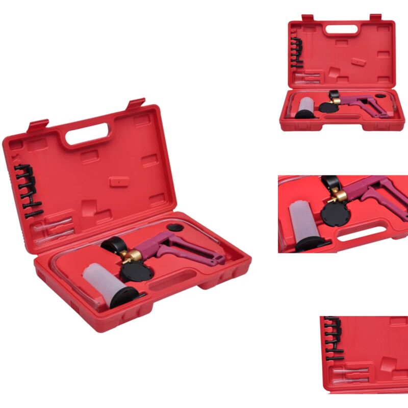 Vidaxl - Testeur de vide et kit de purge des freins - Test De Vide - Purge De Frein - Outil Mécanique - Kit De Réparation - Système De Freinage