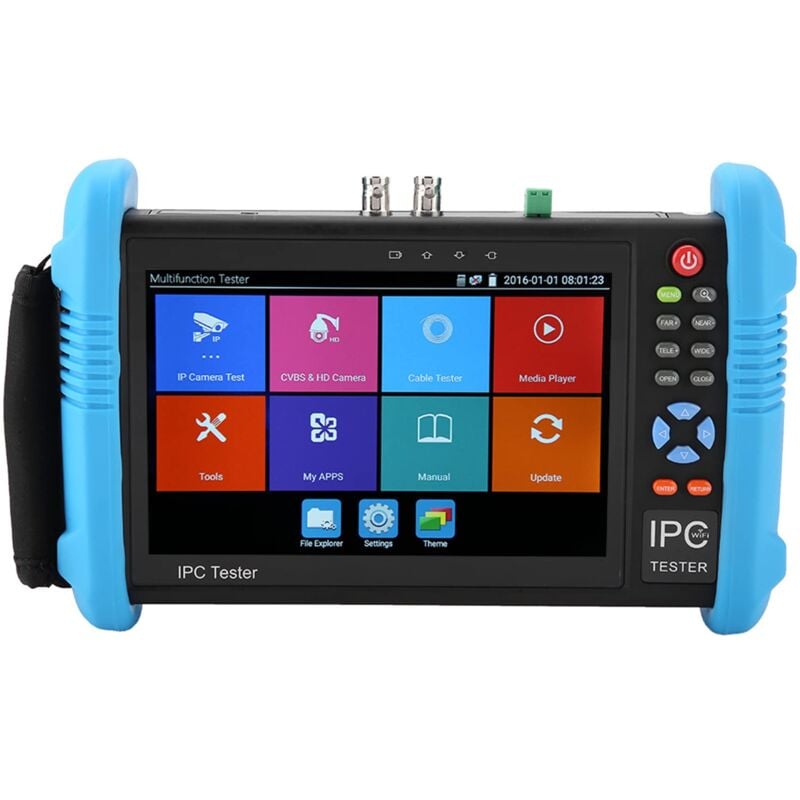 Testeur de Vidéosurveillance poe cctv Tester 7'' ips H.265 4K Écran Tactile Caméra ip Testeur cvbs Testeur Analogique Construit en WiFi avec POE/8G