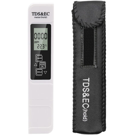 Testeur d'eau 3-en-1 TDS EC Température - Stylo Qualité Eau LCD Portable pour Aquarium Piscine