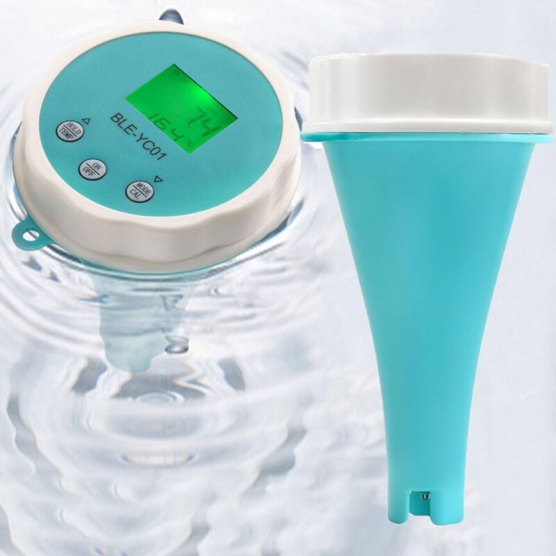 Testeur d'eau 6 en 1, analyseur de qualité de l'eau de Spa de Piscine avec sonde de Test numérique, température PH CL EC TDS ORP for Piscine,