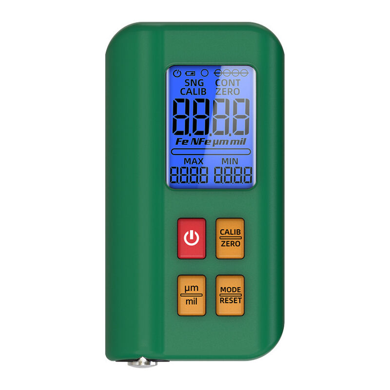 Testeur d'Épaisseur de Peinture Automobile Grand Écran Triple Affichage 0-1500µm Fe/NFe Détection/Calibrage Automatique Jauge Épaisseur Professionnel