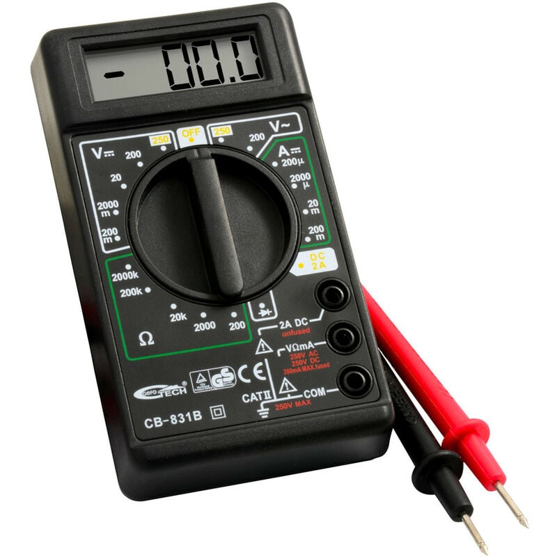 Gefolec - Testeur digital catégorie Iii mesures jusqu'à : 500V, 200Ma