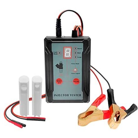 Testeur d'injecteur de Carburant et Adaptateur pour Diagnostic, Nettoyage des injecteurs Kits d'outils Bricolage Protection Contre Les Courts-Circuits commutable 12 V/5 V -