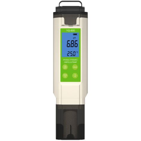Testeur Eau Pro 7 en 1 Haute Précision - Mesure PH, Salinité, Temp, ORP, Résolution 0.01, pour Hydroponie, Aquarium, Piscine
