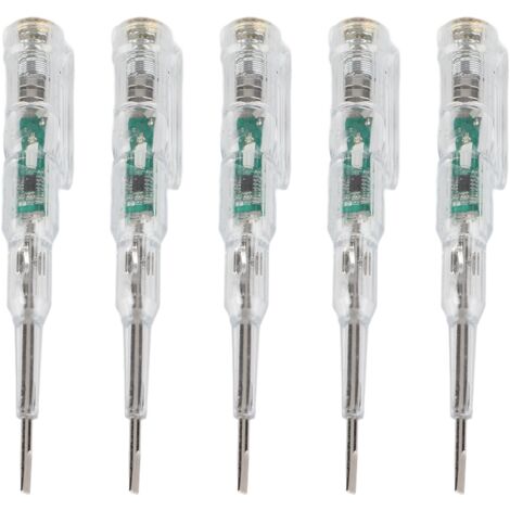 Testeur Electrique, 3mm Tournevis pour Testeur de Tension Stylo Testeur électrique Lumineux Inductif Testeur Electrique Stylo pour la Détection Marche-arrêt de Ligne.