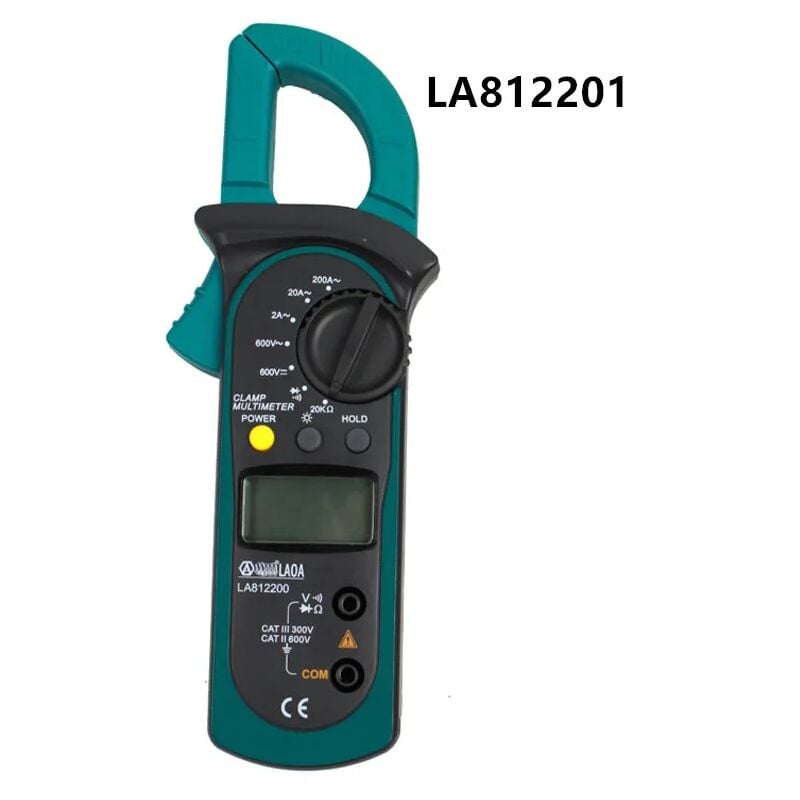 Pince Ampèremétrique Portable Avec Résistance, Pince Multimètre Numérique, pince ac, dc, ampèremètre, 210×51×25mm, Range 600V