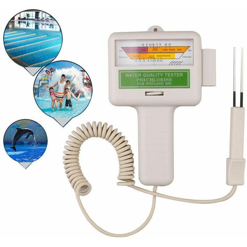 Testeur électronique Chlore et pH pour piscine - Compteur qualité de l'eau
