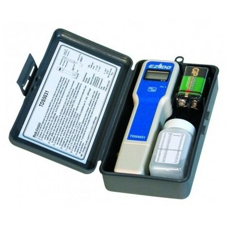 Testeur électronique de sel pour piscine au sel – Mesure précise 0-9999 ppm – Affichage numérique LCD – Inclus étui et pile 9V – Id Piscine