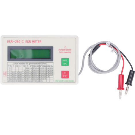 Testeur ESR portable haute précision avec arrêt automatique, multimètre à condensateur léger ABS.