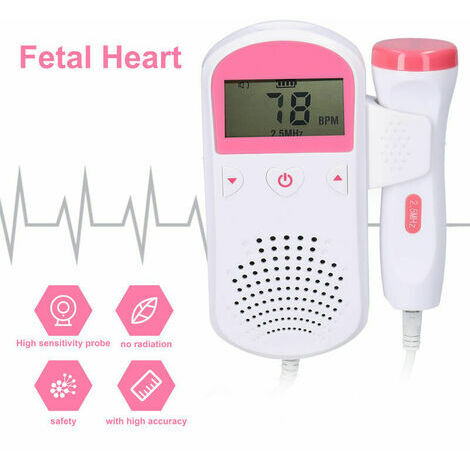 Testeur et détecteur de tension Doppler fœtal domestique bébé moniteur cardiaque prénatal affichage LCD compteur vocal fœtus femme enceinte produit de soin quotidien
