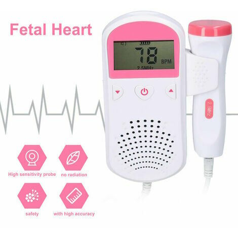 Testeur et détecteur de tension Doppler fœtal domestique bébé moniteur cardiaque prénatal affichage LCD compteur vocal fœtus femme enceinte produit de soin quotidien