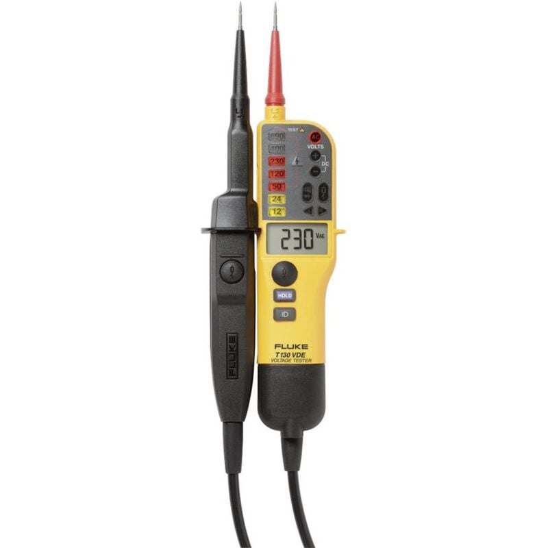 Testeur de tension à 2 pôles Fluke T130 cat iii 690 v, cat iv 600 v Acoustique, lcd, led, Vibration