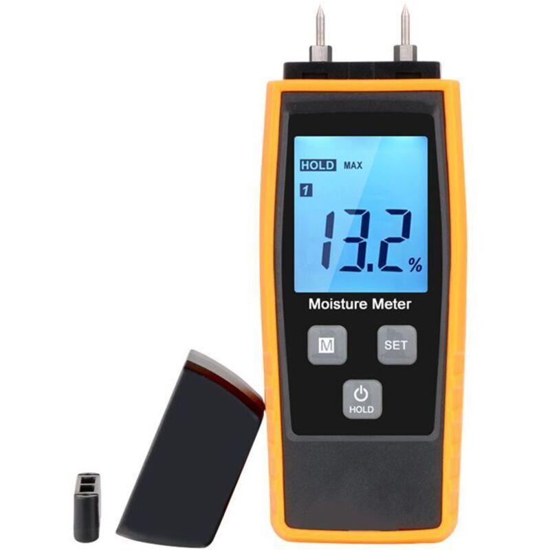 Testeur Humidité, XRCLIF Testeur Humidité Mur & Bois, Compteur de fuites, Humidité, Mortier de Ciment, Détecteur de Teneur en eau avec Rétroéclairage