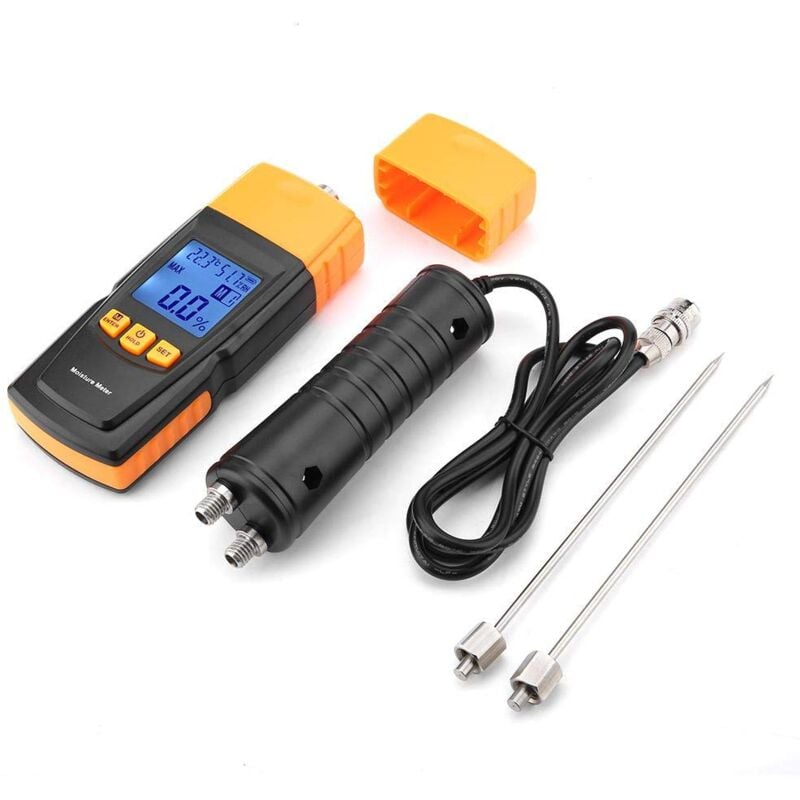 Testeur Humidité Bois, Humidimètre en Bois Numérique, GM620-10-60 ℃ Détecteur d'Affichage d'Humidité de Contrôle d'Humidité en Bois avec 4 Niveaux