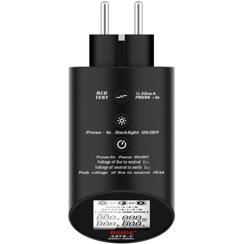 220V Analyseur de Circuit Prise Détecteur de Puissance Ligne de Terre Test de Polarité Prise de Test Électrique Prise Testeur de Tension Prise