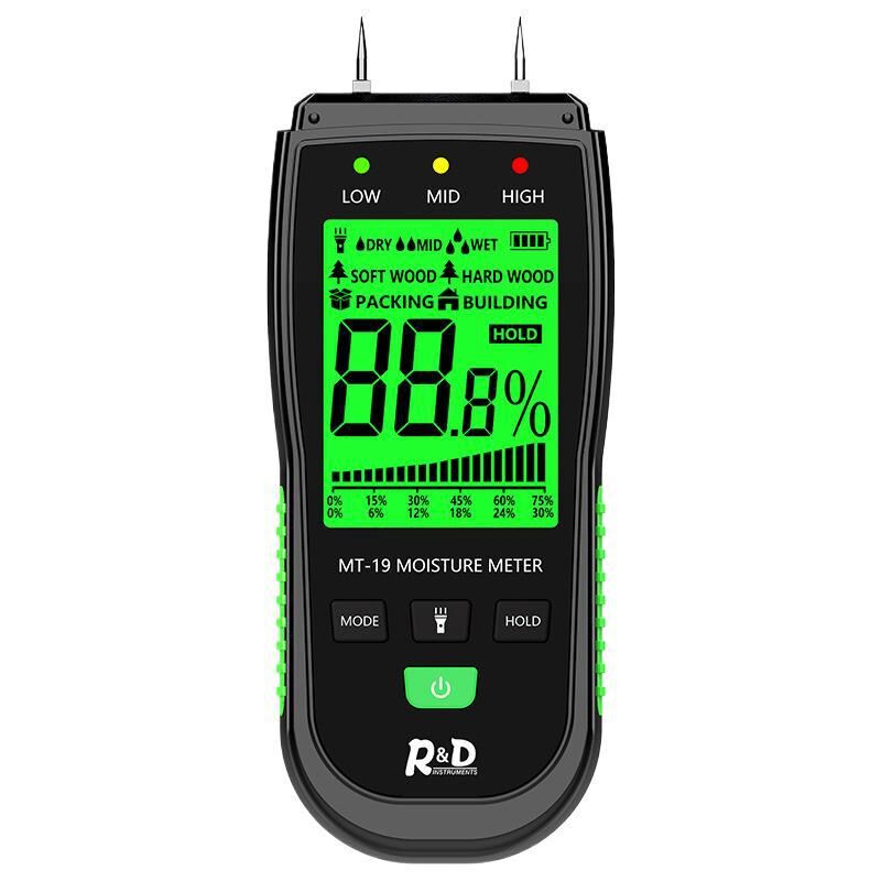 Testeur Humidité,Testeur Humidité Bois avec Ecran LCD Détecteur d'Humidité pour Bois de Chauffage,Bois,Murs,Maçonnerie,Béton