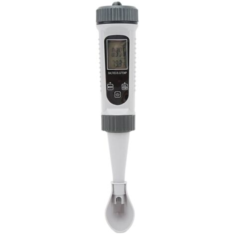 Testeur Multifonctionnel, écran LCD SG Testeur, Compteur de Température Numérique, Testeur EC, Testeur de Sel avec Rétroéclairage Blanc pour Eau Potable, Aquarium, Piscine