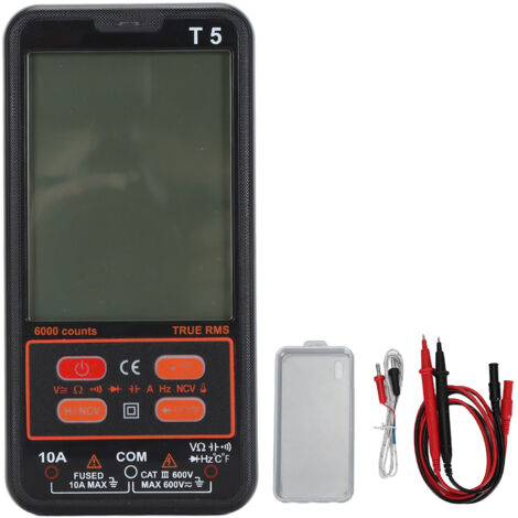 Testeur multimètre Super fin, 6000 points, tension AC DC, résistance au courant, Diode de capacité avec lampe de poche LED