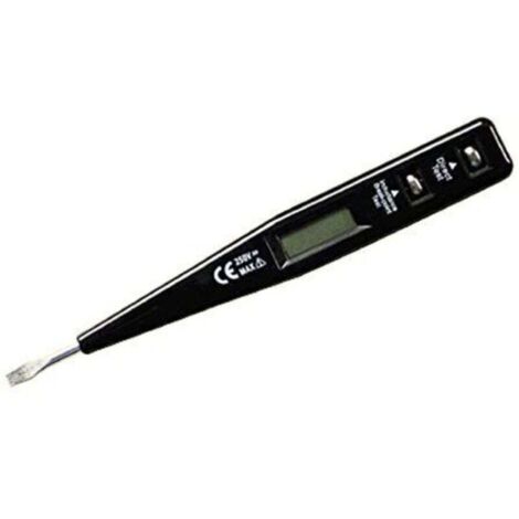Testeur NuméRique Crayon Tournevis Sonde Testeur de Tension Lumineuse DéTecteur / 12-220V de éLectrique VoltmèTre, Noir,de