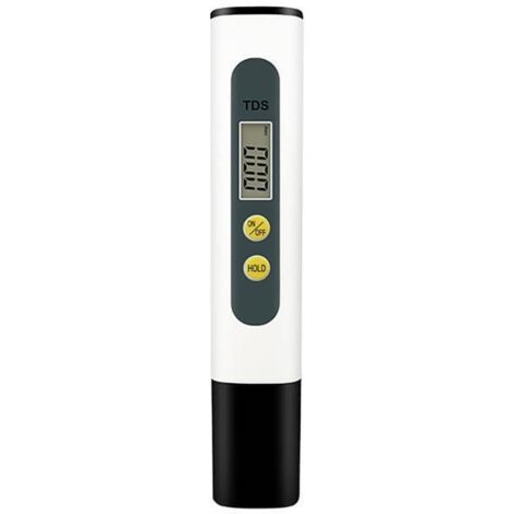 Testeur numérique de qualité de l'eau TDS avec grand écran LCD pour spa industriel domestique , 0-9999 ppm , moniteur de qualité de l'eau potable (noir)