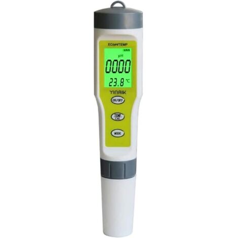 Testeur numérique portable pratique pH/EC/Température 3 en 1 - Stylo testeur de pH portable pour piscine et maison