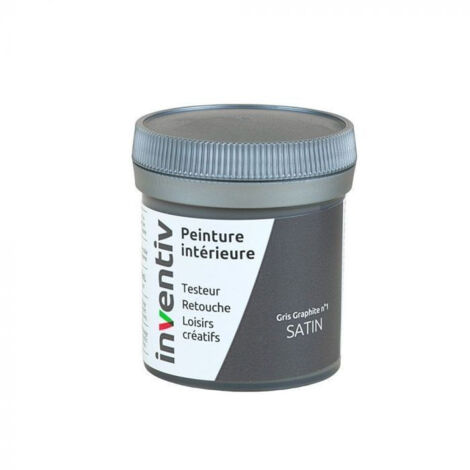 Testeur Peinture Intérieure Satin Gris Graphite INVENTIV
