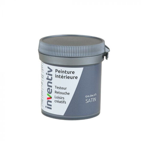 Testeur Peinture Intérieure Satin Gris Zinc 3 - INVENTIV - 0,08L