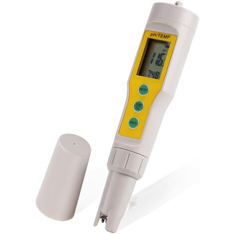 Testeur PH Electronique, PH EC Température 4 Dans 1 Ensemble Testeur Numérique avec Écran LCD Test pour Piscine, Aquarium, Étang, Piscine