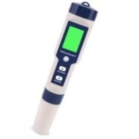 Testeur PH Mètre Électronique 5-en-1,Mesure Ph & TDS & EC Salinité & TempératureTesteur de qualité de l'eau,Écran LCD et Précision de Lecture,pour l'eau Potable, Aquariums, Piscines etc.
