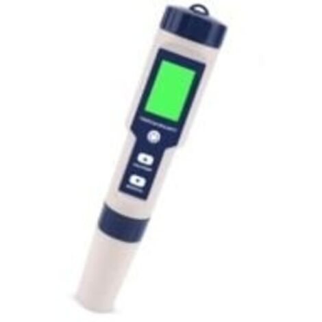 Testeur PH Mètre Électronique 5-en-1,Mesure Ph & TDS & EC Salinité & TempératureTesteur de qualité de l'eau,Écran LCD et Précision de Lecture,pour l'eau Potable, Aquariums, Piscines etc.dyk-alovez