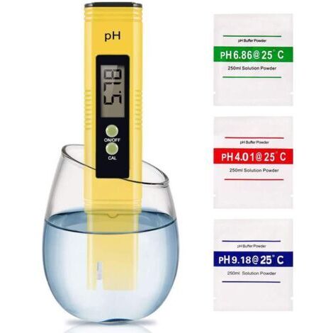 Testeur PH Mètre Électronique, Haute Précision Mini Stylo pH de Qualité pour Compteur D'eau Écran LCD et Précision de Lecture pour Aquarium, Piscine.
