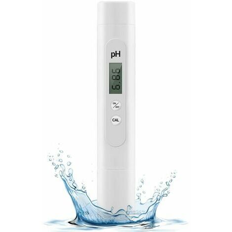 Testeur PH Mètre Électronique, Plage de Mesure de 0 à 14 pH, Testeur pH Piscine de Haute Précision, pH Metre pour Piscine, Aquarium, Eau Potable