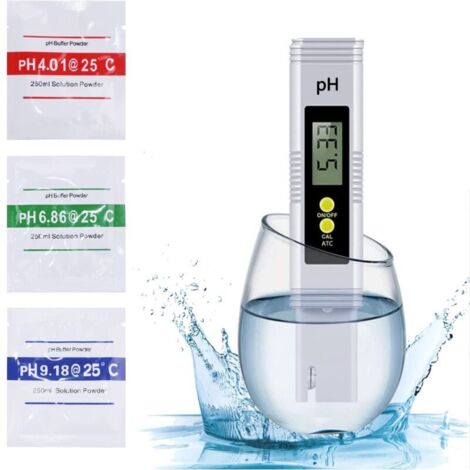 Testeur pH Mètre PH Metre Electronique avec écran LCD Test de pH pour Piscines Testeur Piscine Testeur Spa Plage de Mesure de 0 à 14 pH pour Aquarium, Piscine, Hydroponie B
