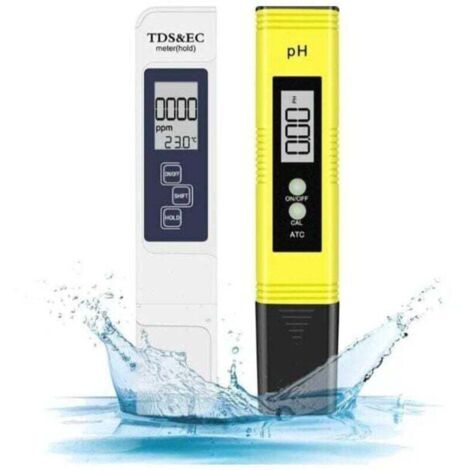 Testeur pH Piscine 4-en-1, XU, Métro Électronique, Écran LCD - KZQ