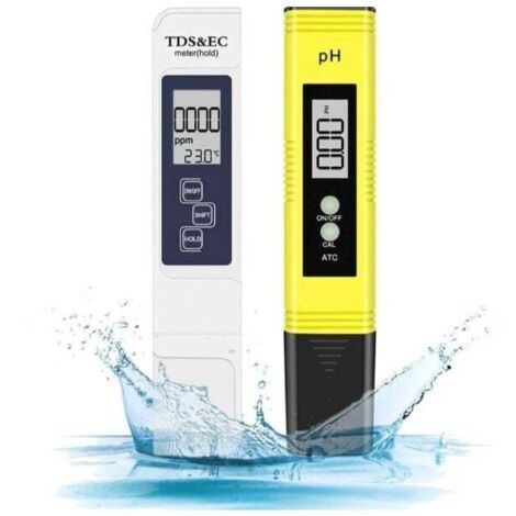 Testeur Eau 8 En 1 Rouwthio | Mesure Sel, PH, TDS, EC, Température Pour Piscine, Aquarium, Eau Salée, écran LCD