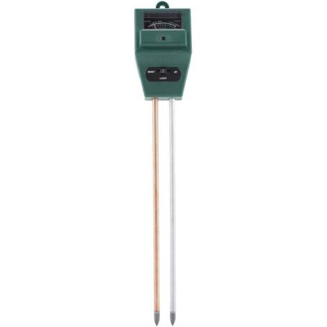 Testeur Ph Sol 3 en 1 Kit Mesure Humidité Terre pour Jardin Plantes Fleurs Pelouse 290x50x38mm Vert