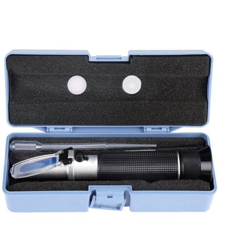 Testeur Portable d'alcool, 0-80% Réfractomètre Testeur D'outil de Mesure de la Teneur en Alcool avec Compensation Automatique de la Température 030℃
