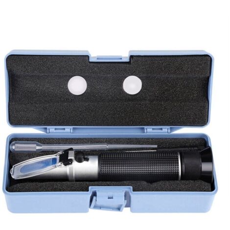 Testeur Portable d'alcool, 0-80% Réfractomètre Testeur D'outil de Mesure de la Teneur en Alcool avec Compensation Automatique de la Température 030℃